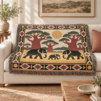 Elephant Safari Woven Blanket