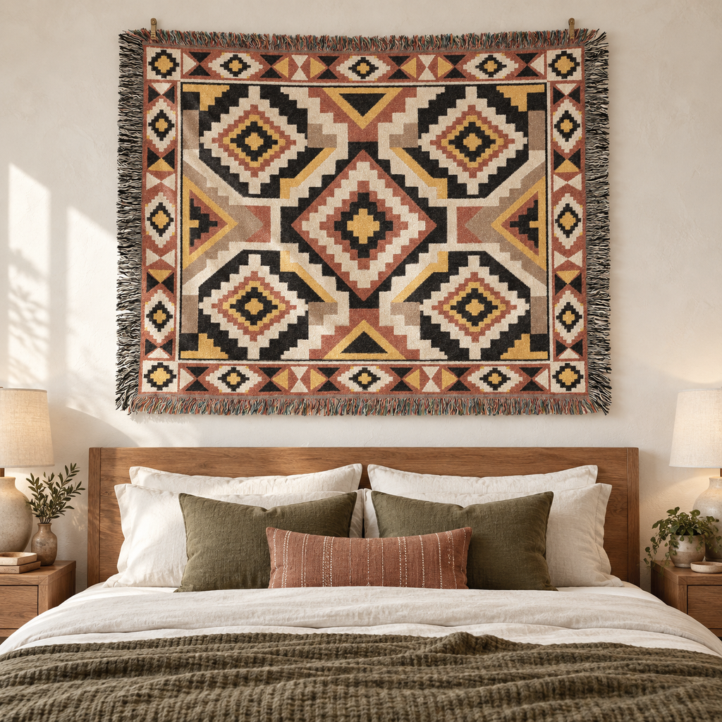 Southwestern Geometric Woven Blanket