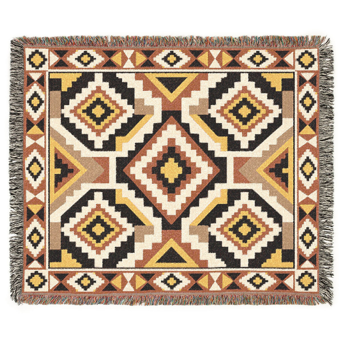 Southwestern Geometric Woven Blanket