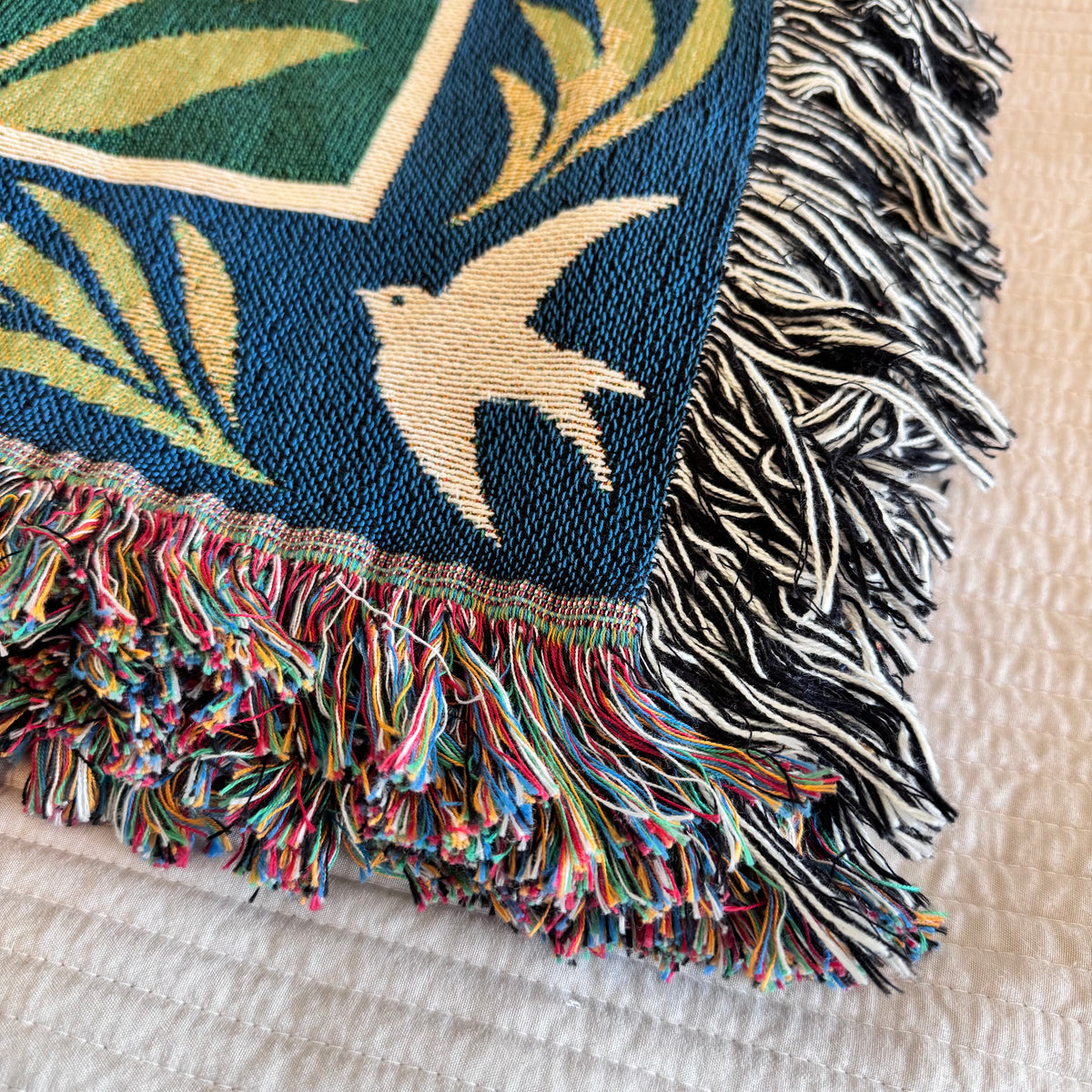 Heron Marsh Sunset Woven Blanket